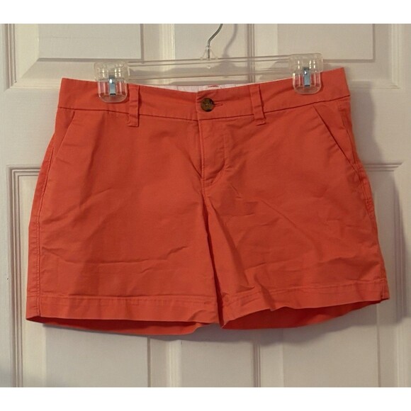 Old Navy Pants - Old Navy Womens Size 2 Coral Pink Everyday Chino Shorts Cotton Blend